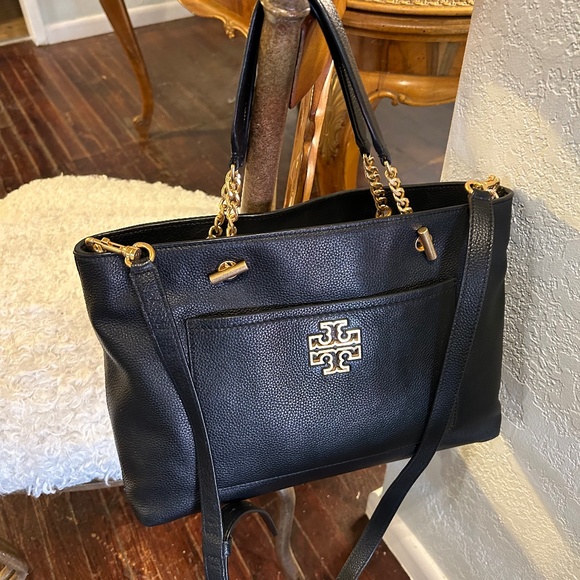 Tory Burch Handbags - Tory Burch Britten Black Satchel Hand Bag